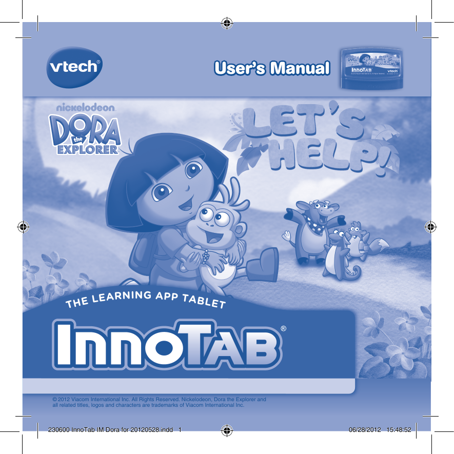 Page 1 of 10 - Vtech Vtech-Innotab-Software-Dora-The-Explorer-Owners-Manual-  Vtech-innotab-software-dora-the-explorer-owners-manual