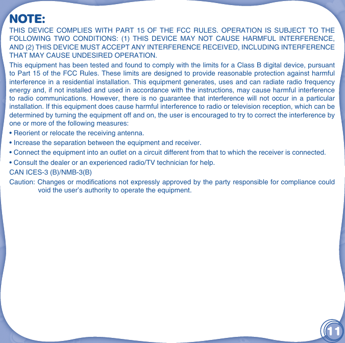 Page 12 of 12 - Vtech Vtech-Innotab-Software-Go-Go-Smart-Wheels-Owners-Manual-  Vtech-innotab-software-go-go-smart-wheels-owners-manual