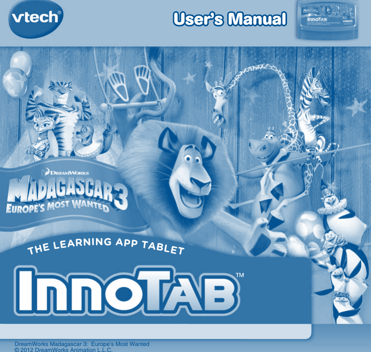 Page 1 of 10 - Vtech Vtech-Innotab-Software-Madagascar-3-Owners-Manual-  Vtech-innotab-software-madagascar-3-owners-manual