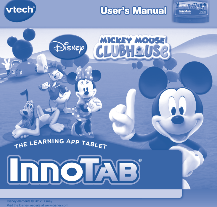 Page 1 of 10 - Vtech Vtech-Innotab-Software-Mickey-Mouse-Clubhouse-Owners-Manual-  Vtech-innotab-software-mickey-mouse-clubhouse-owners-manual