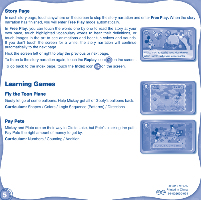 Page 6 of 10 - Vtech Vtech-Innotab-Software-Mickey-Mouse-Clubhouse-Owners-Manual-  Vtech-innotab-software-mickey-mouse-clubhouse-owners-manual