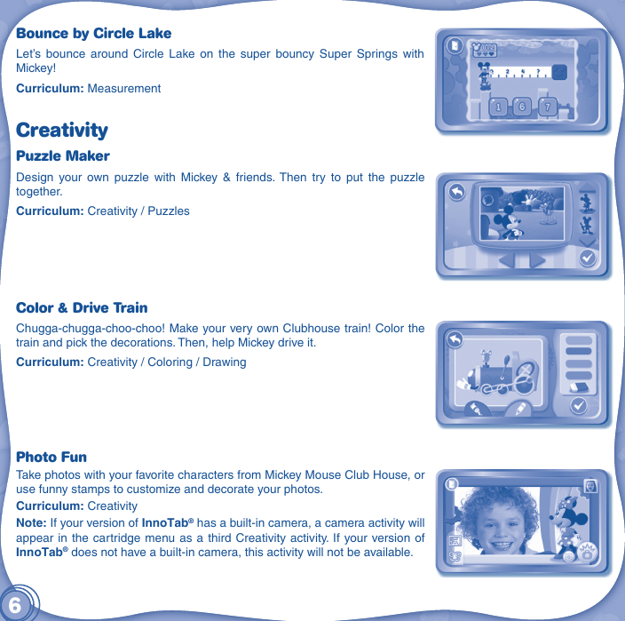 Page 7 of 10 - Vtech Vtech-Innotab-Software-Mickey-Mouse-Clubhouse-Owners-Manual-  Vtech-innotab-software-mickey-mouse-clubhouse-owners-manual