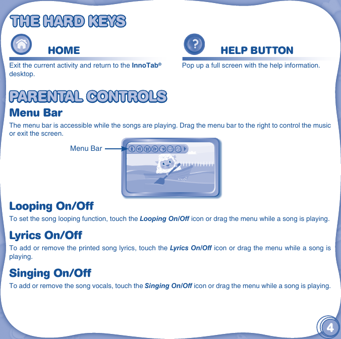 Page 5 of 12 - Vtech Vtech-Innotab-Software-My-First-Nursery-Rhymes-Owners-Manual-  Vtech-innotab-software-my-first-nursery-rhymes-owners-manual