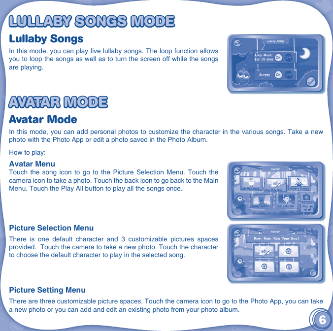 Page 7 of 12 - Vtech Vtech-Innotab-Software-My-First-Nursery-Rhymes-Owners-Manual-  Vtech-innotab-software-my-first-nursery-rhymes-owners-manual