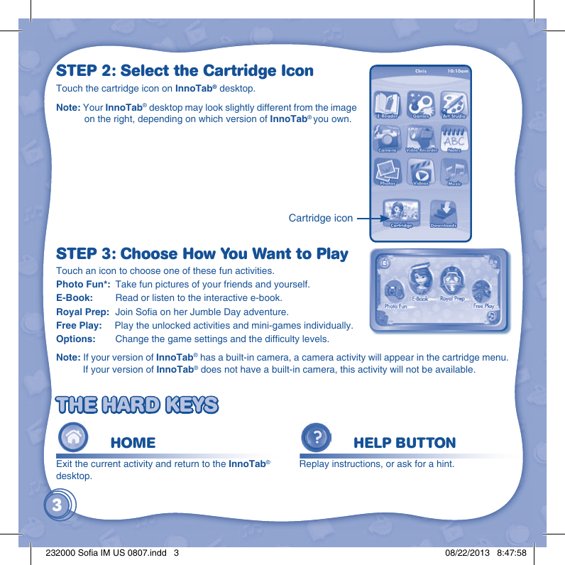 Page 4 of 12 - Vtech Vtech-Innotab-Software-Sofia-The-First-Owners-Manual-  Vtech-innotab-software-sofia-the-first-owners-manual