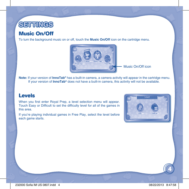 Page 5 of 12 - Vtech Vtech-Innotab-Software-Sofia-The-First-Owners-Manual-  Vtech-innotab-software-sofia-the-first-owners-manual