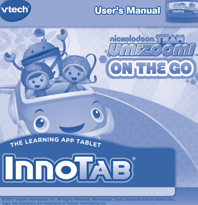 Page 1 of 10 - Vtech Vtech-Innotab-Software-Team-Umizoomi-Owners-Manual-  Vtech-innotab-software-team-umizoomi-owners-manual