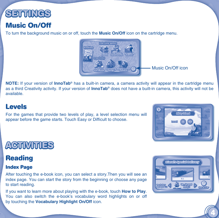 Page 5 of 10 - Vtech Vtech-Innotab-Software-Thomas-And-Friends-Owners-Manual-  Vtech-innotab-software-thomas-and-friends-owners-manual