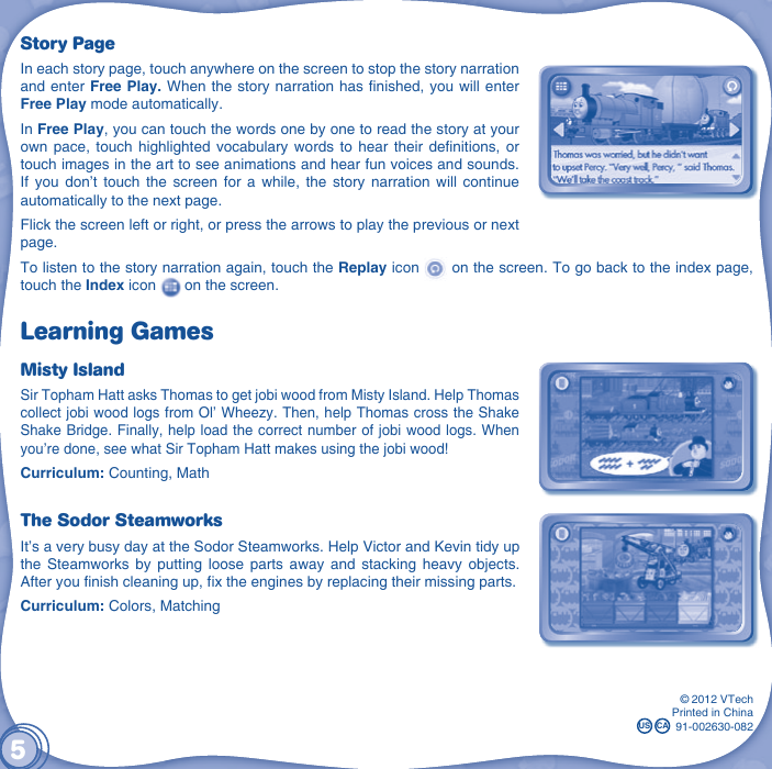 Page 6 of 10 - Vtech Vtech-Innotab-Software-Thomas-And-Friends-Owners-Manual-  Vtech-innotab-software-thomas-and-friends-owners-manual