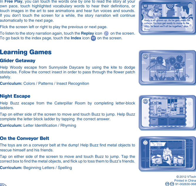 Page 6 of 10 - Vtech Vtech-Innotab-Software-Toy-Story-Owners-Manual- Vtech-innotab-software-toy-story-owners-manual