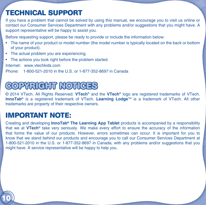 Page 11 of 12 - Vtech Vtech-Innotab-Software-Ultimate-Spider-Man-Owners-Manual-  Vtech-innotab-software-ultimate-spider-man-owners-manual