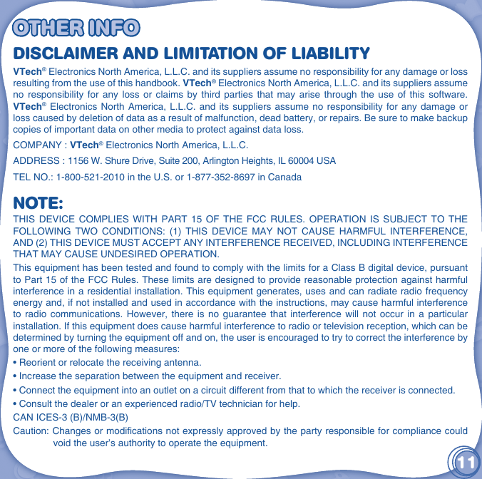 Page 12 of 12 - Vtech Vtech-Innotab-Software-Ultimate-Spider-Man-Owners-Manual-  Vtech-innotab-software-ultimate-spider-man-owners-manual