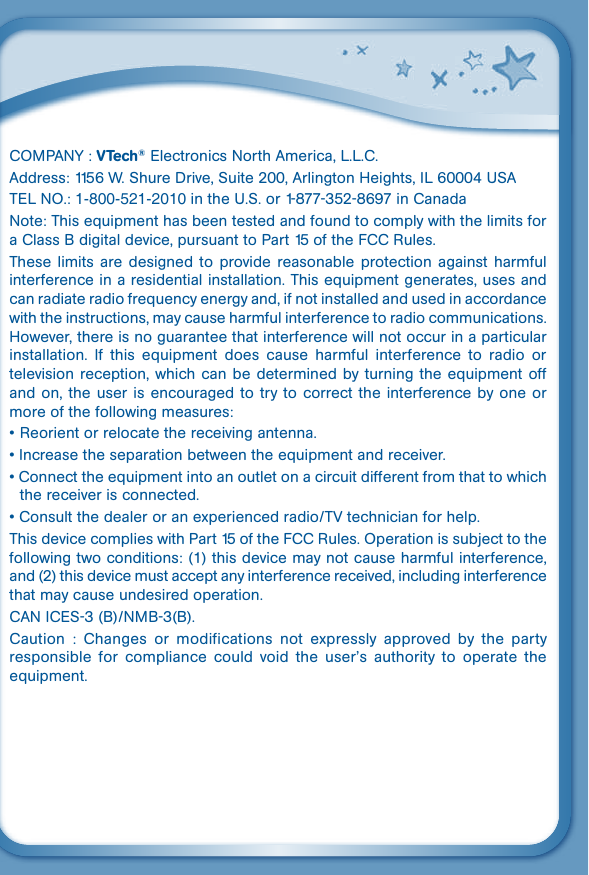 Page 8 of 8 - Vtech Vtech-Innotab-Stereo-Speaker-System-2-2S-3-3S-Owners-Manual- Vtech-innotab-stereo-speaker-system-2-2s-3-3s-owners-manual