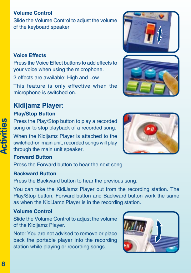 Page 10 of 12 - Vtech Vtech-Kidijamz-Studio-Owners-Manual- KidiJamz Studio™ Manual  Vtech-kidijamz-studio-owners-manual