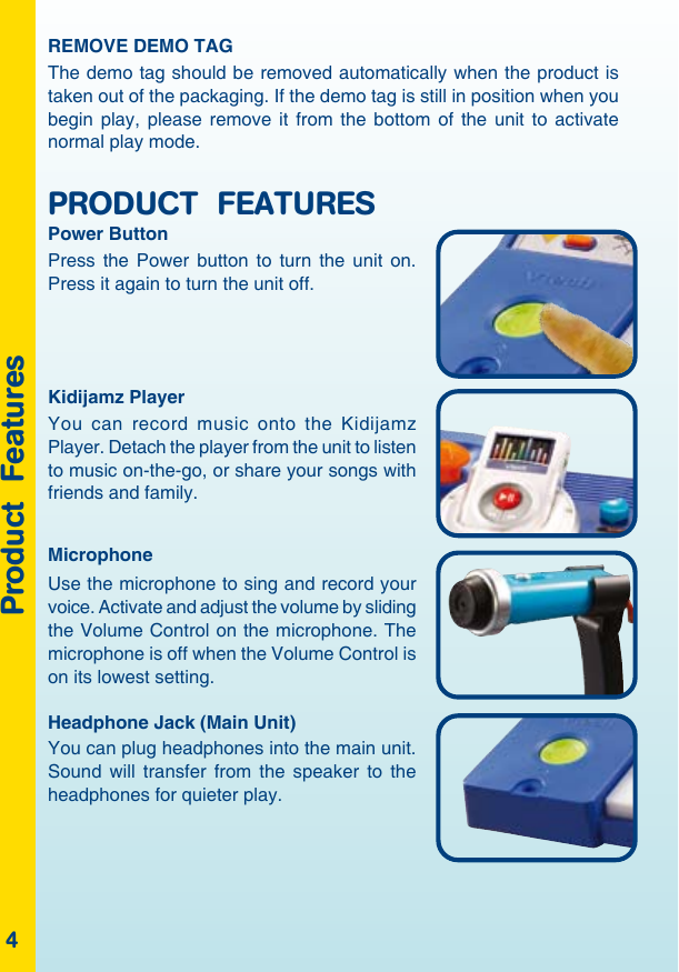 Page 6 of 12 - Vtech Vtech-Kidijamz-Studio-Owners-Manual- KidiJamz Studio™ Manual  Vtech-kidijamz-studio-owners-manual