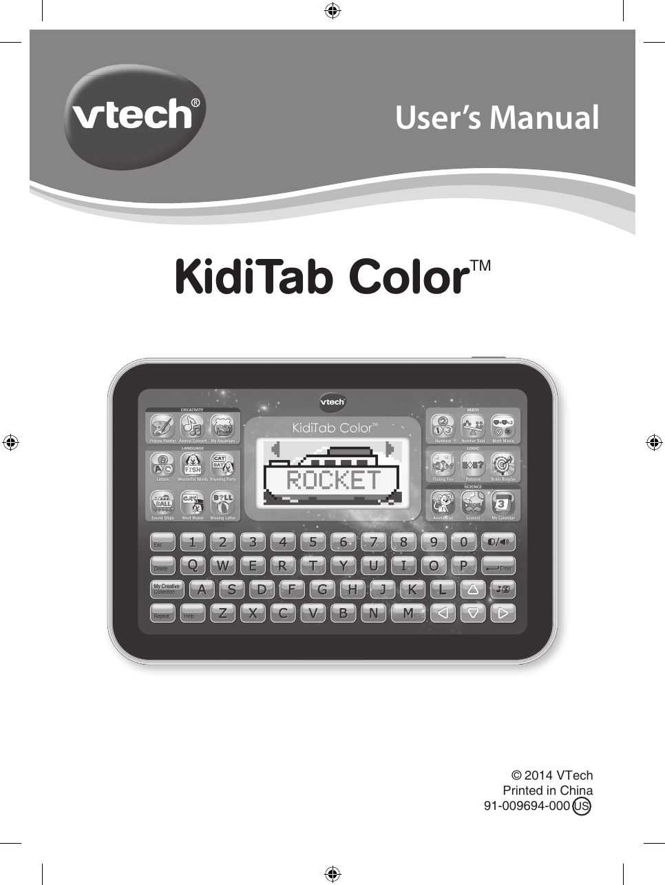 Vtech Kiditab Color Owners Manual