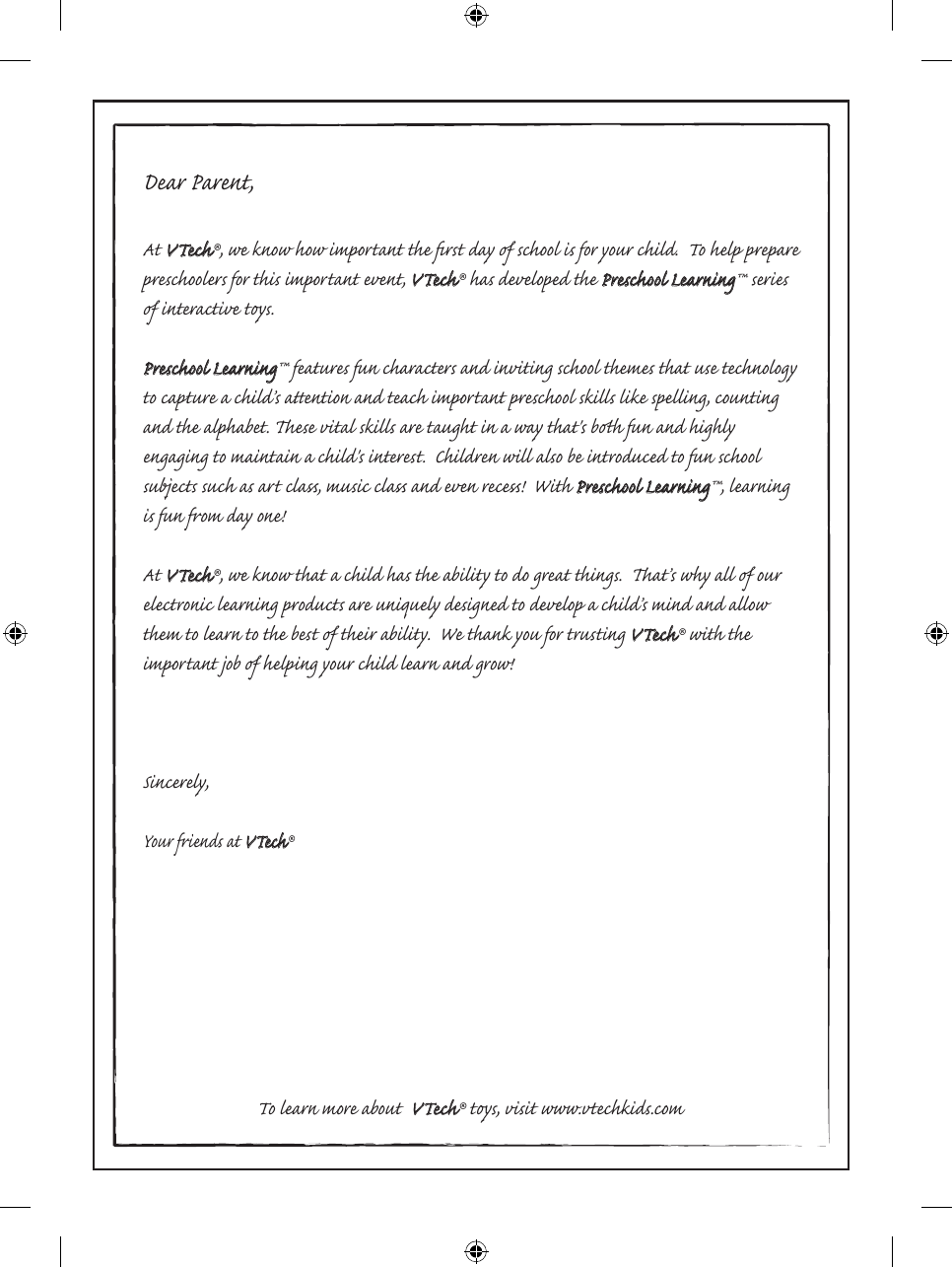 Page 2 of 12 - Vtech Vtech-Kiditab-Color-Owners-Manual-  Vtech-kiditab-color-owners-manual