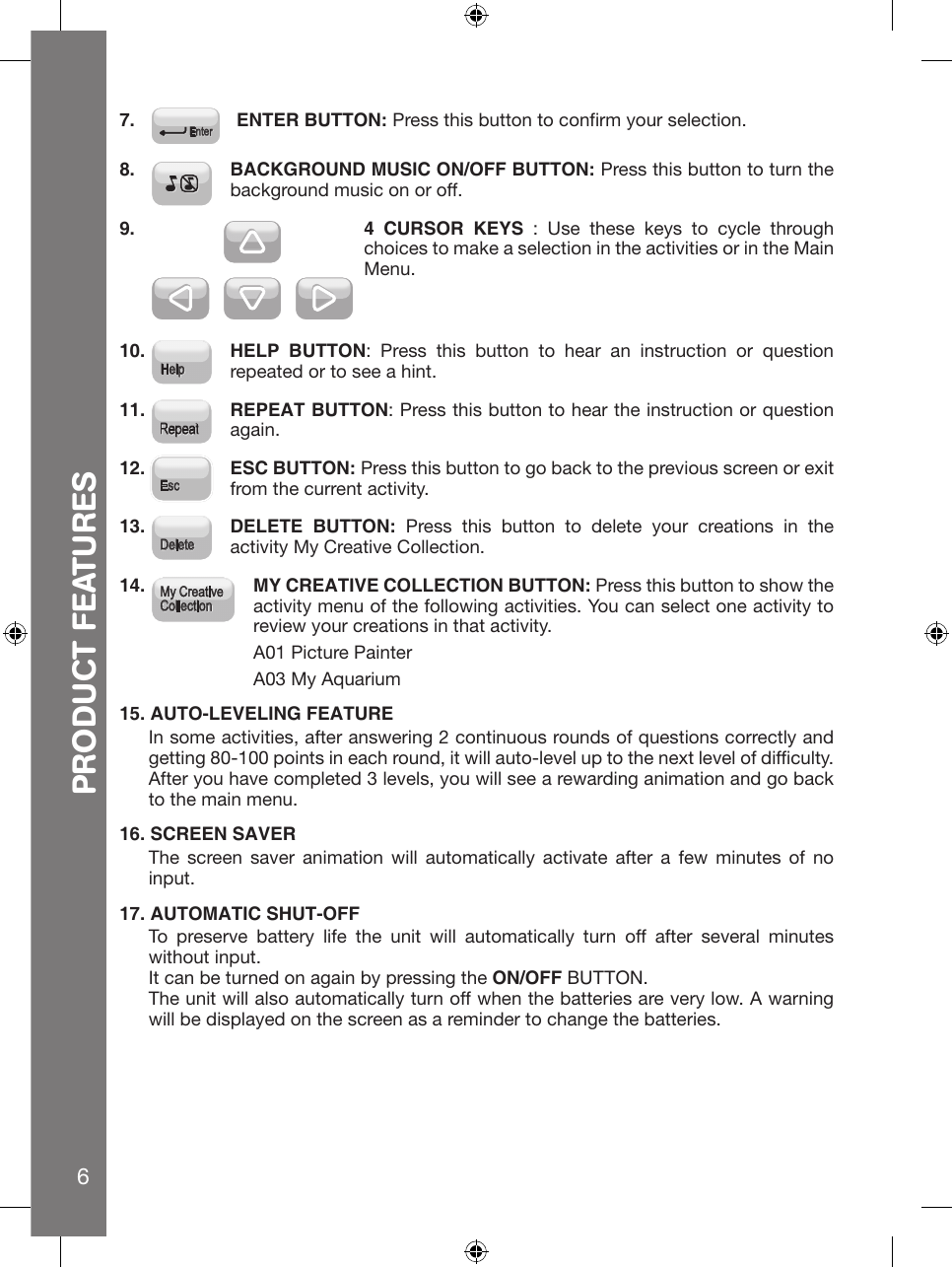 Page 6 of 12 - Vtech Vtech-Kiditab-Color-Owners-Manual-  Vtech-kiditab-color-owners-manual