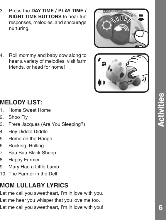 vtech kiss and care cows