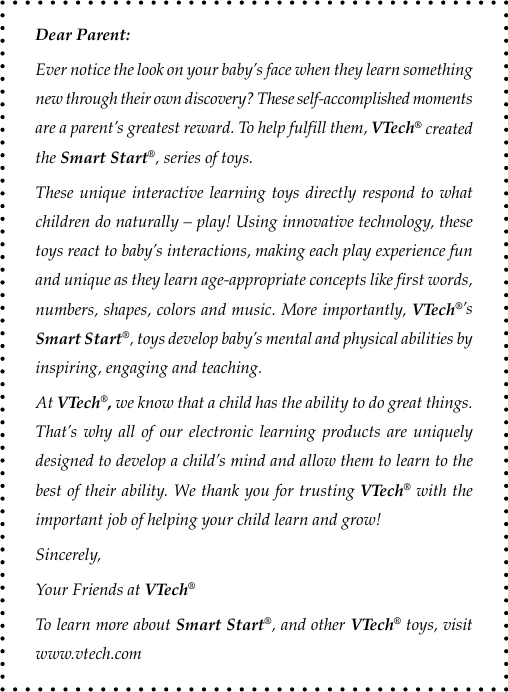 Page 2 of 8 - Vtech Vtech-Learn-And-Discover-Driver-Owners-Manual- Learn And Discover Driver  Vtech-learn-and-discover-driver-owners-manual