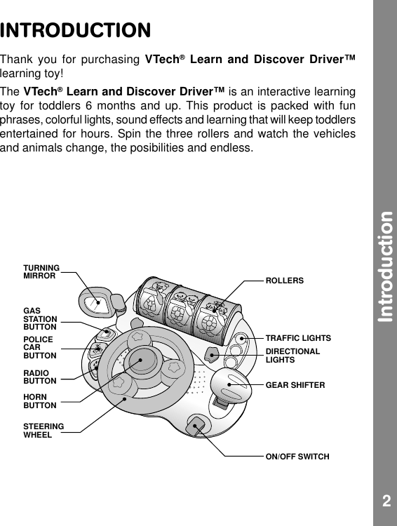 Page 3 of 8 - Vtech Vtech-Learn-And-Discover-Driver-Owners-Manual- Learn And Discover Driver  Vtech-learn-and-discover-driver-owners-manual