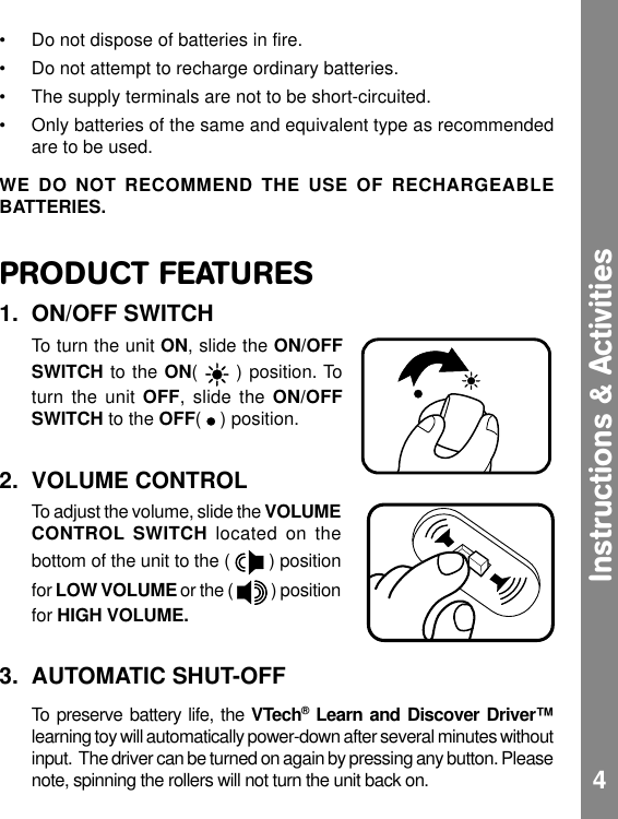 Page 5 of 8 - Vtech Vtech-Learn-And-Discover-Driver-Owners-Manual- Learn And Discover Driver  Vtech-learn-and-discover-driver-owners-manual