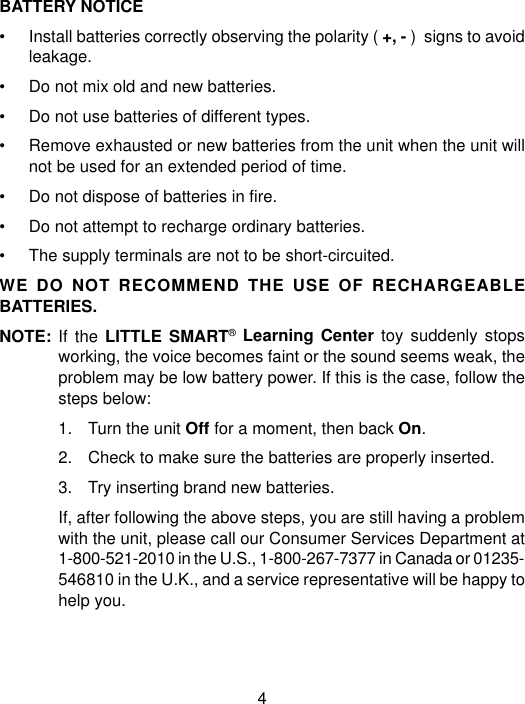 Page 5 of 12 - Vtech Vtech-Learning-Center-Owners-Manual- Learning Center  Vtech-learning-center-owners-manual