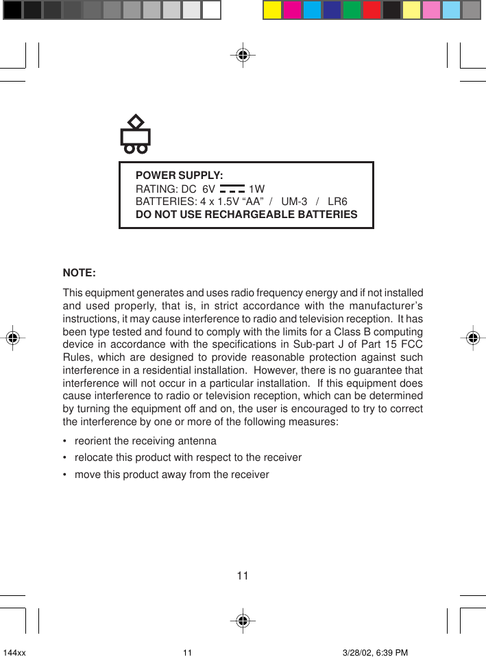 Page 12 of 12 - Vtech Vtech-Letter-Fun-With-Phonics-Owners-Manual- Letter Fun With Phonics  Vtech-letter-fun-with-phonics-owners-manual