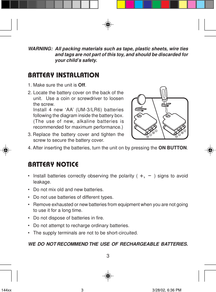 Page 4 of 12 - Vtech Vtech-Letter-Fun-With-Phonics-Owners-Manual- Letter Fun With Phonics  Vtech-letter-fun-with-phonics-owners-manual