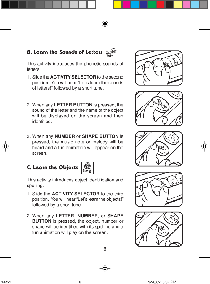 Page 7 of 12 - Vtech Vtech-Letter-Fun-With-Phonics-Owners-Manual- Letter Fun With Phonics  Vtech-letter-fun-with-phonics-owners-manual