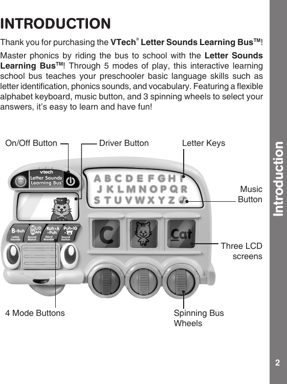 vtech letter sounds learning bus