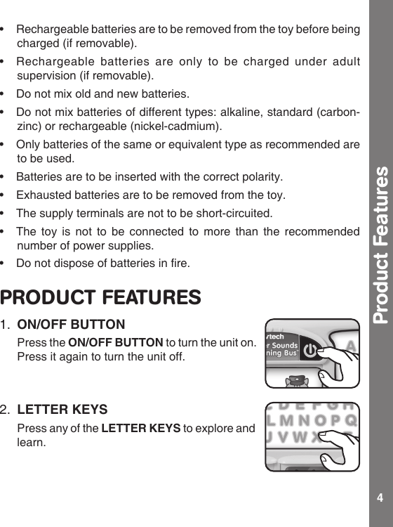Page 5 of 10 - Vtech Vtech-Letter-Sounds-Learning-Bus-Owners-Manual-  Vtech-letter-sounds-learning-bus-owners-manual