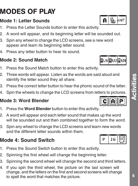 Page 7 of 10 - Vtech Vtech-Letter-Sounds-Learning-Bus-Owners-Manual-  Vtech-letter-sounds-learning-bus-owners-manual