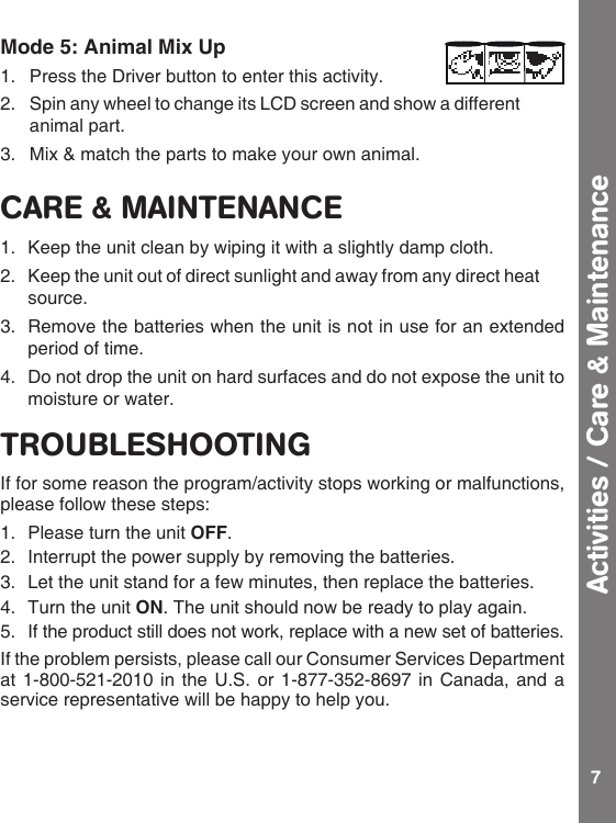Page 8 of 10 - Vtech Vtech-Letter-Sounds-Learning-Bus-Owners-Manual-  Vtech-letter-sounds-learning-bus-owners-manual
