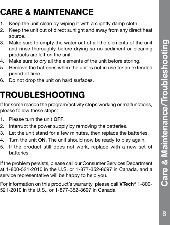 Page 9 of 11 - Vtech Vtech-Light-Up-Learning-Turtle-Owners-Manual-  Vtech-light-up-learning-turtle-owners-manual