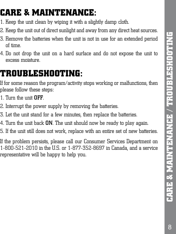 Page 8 of 10 - Vtech Vtech-Lightning-Mcqueen-Atlas-Owners-Manual-  Vtech-lightning-mcqueen-atlas-owners-manual