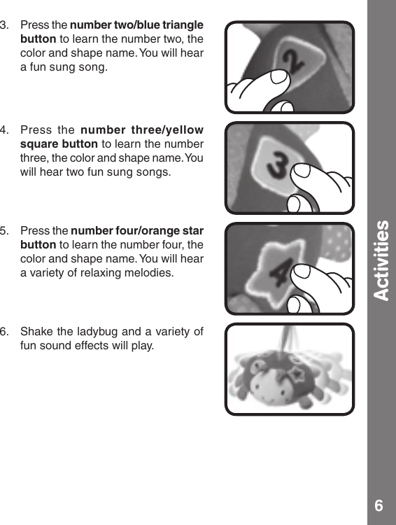 Page 7 of 11 - Vtech Vtech-Lil-Critters-Learn-And-Go-Activity-Bug-Owners-Manual-  Vtech-lil-critters-learn-and-go-activity-bug-owners-manual