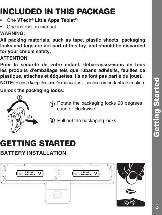 Page 4 of 12 - Vtech Vtech-Little-Apps-Tablet-Pink-Owners-Manual-  Vtech-little-apps-tablet-pink-owners-manual