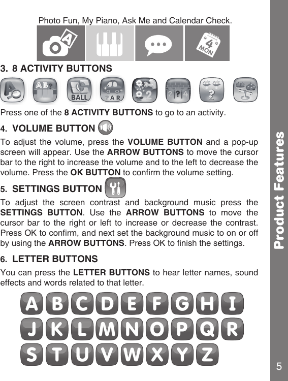 Page 6 of 12 - Vtech Vtech-Little-Apps-Tablet-Pink-Owners-Manual-  Vtech-little-apps-tablet-pink-owners-manual