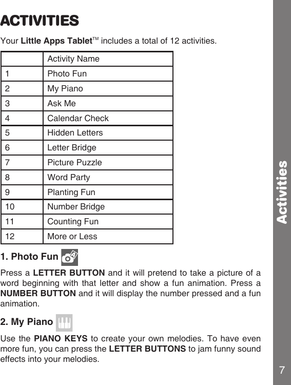 Page 8 of 12 - Vtech Vtech-Little-Apps-Tablet-Pink-Owners-Manual-  Vtech-little-apps-tablet-pink-owners-manual