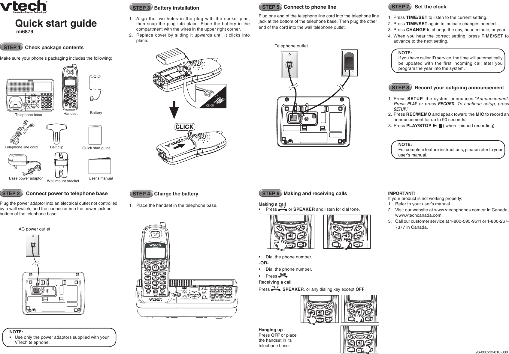 Page 1 of 1 - Vtech Vtech-Mi6879-Users-Manual-  Vtech-mi6879-users-manual