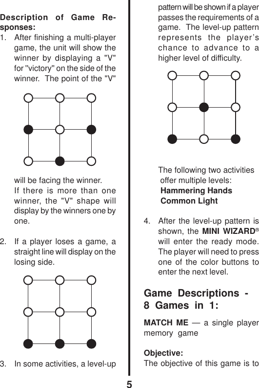 Page 6 of 12 - Vtech Vtech-Mini-Wizard-Owners-Manual- Mini Wizard  Vtech-mini-wizard-owners-manual
