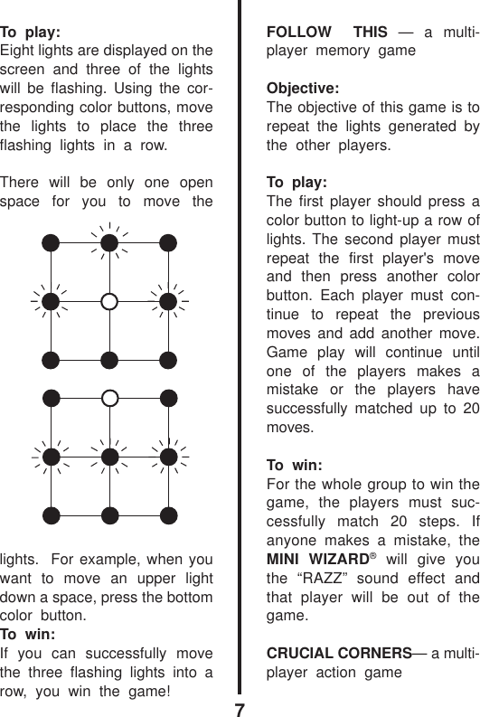 Page 8 of 12 - Vtech Vtech-Mini-Wizard-Owners-Manual- Mini Wizard  Vtech-mini-wizard-owners-manual