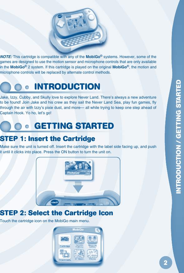 Page 3 of 10 - Vtech Vtech-Mobigo-Cartridge-Jake-And-The-Never-Land-Pirates-Owners-Manual-  Vtech-mobigo-cartridge-jake-and-the-never-land-pirates-owners-manual