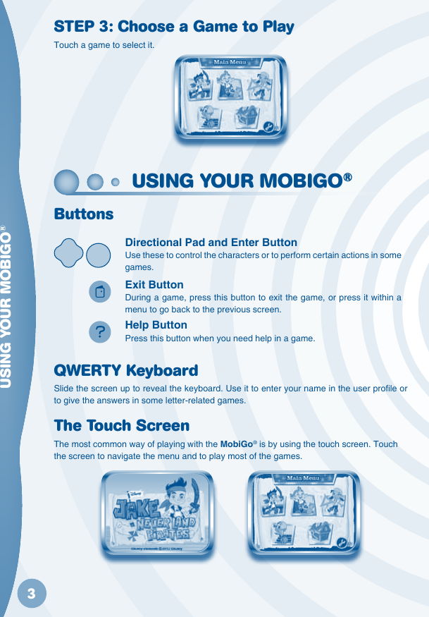 Page 4 of 10 - Vtech Vtech-Mobigo-Cartridge-Jake-And-The-Never-Land-Pirates-Owners-Manual-  Vtech-mobigo-cartridge-jake-and-the-never-land-pirates-owners-manual