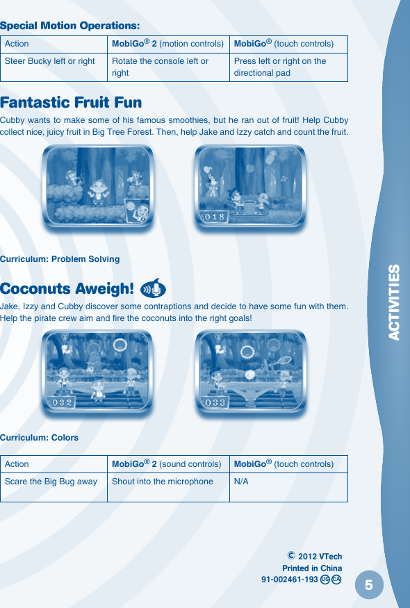 Page 6 of 10 - Vtech Vtech-Mobigo-Cartridge-Jake-And-The-Never-Land-Pirates-Owners-Manual-  Vtech-mobigo-cartridge-jake-and-the-never-land-pirates-owners-manual