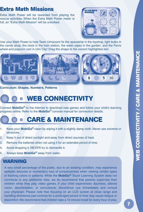 Page 8 of 10 - Vtech Vtech-Mobigo-Cartridge-Team-Umizoomi-Owners-Manual-  Vtech-mobigo-cartridge-team-umizoomi-owners-manual