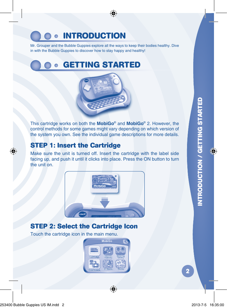 Page 3 of 12 - Vtech Vtech-Mobigo-Software-Bubble-Guppies-Owners-Manual-  Vtech-mobigo-software-bubble-guppies-owners-manual