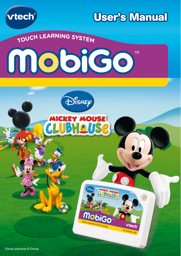 Page 1 of 10 - Vtech Vtech-Mobigo-Software-Cartridge-Mickey-Mouse-Clubhouse-Owners-Manual-  Vtech-mobigo-software-cartridge-mickey-mouse-clubhouse-owners-manual