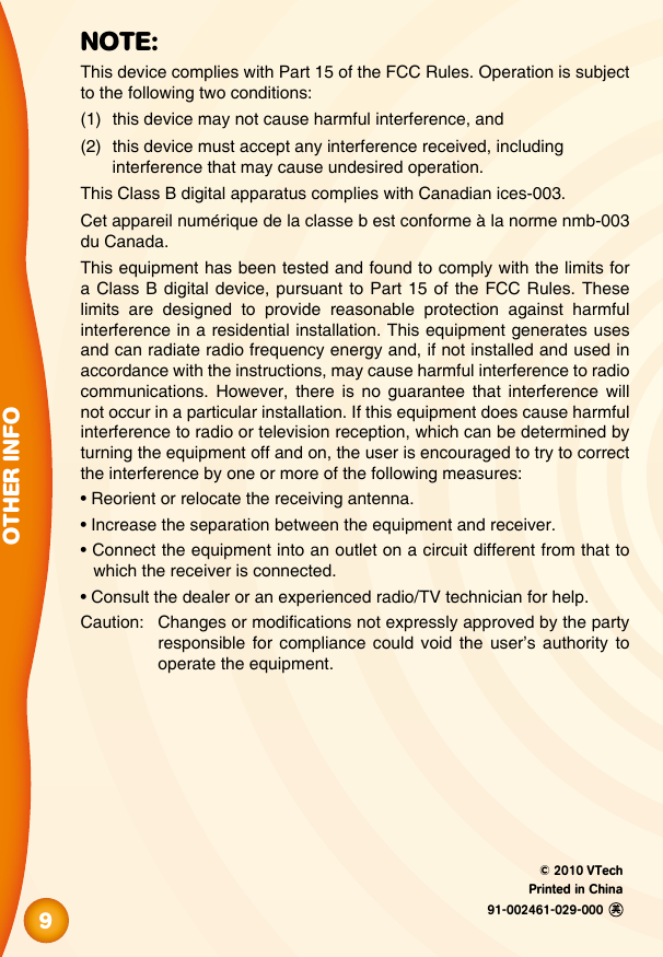 Page 10 of 10 - Vtech Vtech-Mobigo-Software-Cartridge-Mickey-Mouse-Clubhouse-Owners-Manual-  Vtech-mobigo-software-cartridge-mickey-mouse-clubhouse-owners-manual